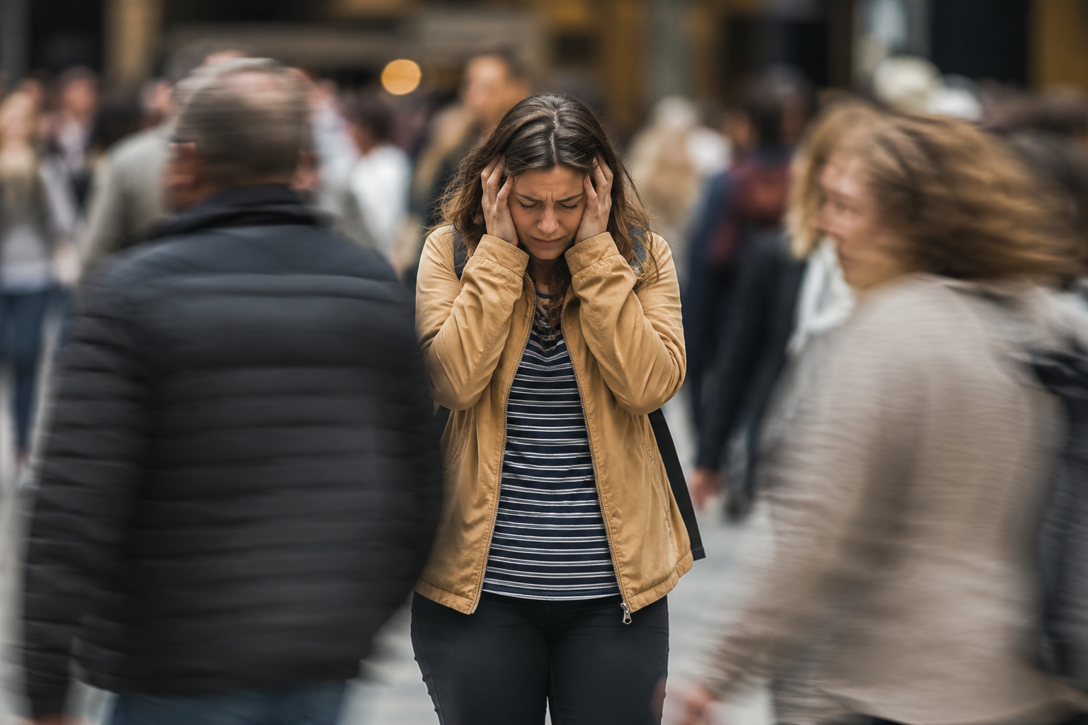 Personne émue regardant par la fenêtre, illustrant l'hypersensibilité émotionnelle